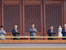 Ini Foto Viral Prabowo Berdiri Sejajar dengan Presiden Rusia, China dan Korut