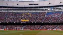 Suasana Stadion Camp Nou jelang laga Barcelona melawan Newcastle United di Liga Champions. Foto Barcelona